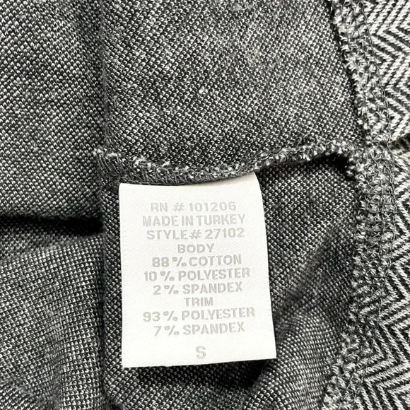 NWOT Soft Surroundings Herringbone Velvet Trim Sweater Tunic Dress - Picture 3 of 4